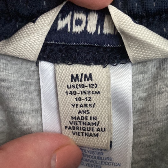 Lands End Navy Blue with White Piping ST. MARY Mesh Shorts - Picture 3 of 7